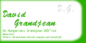 david grandjean business card